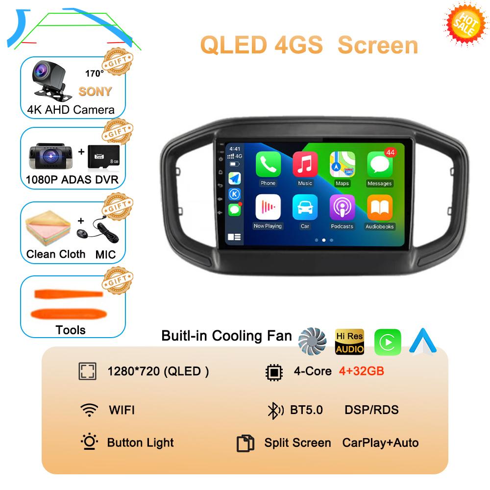 Android 14 Auto Carplay For Fiat Strada 2020 2021 2022 Car Radio Multimedia Video Player GPS Navigation Stereo 360 Camera WIFI