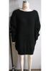 2026 Autumn-Winter Off-the-Shoulder Lantern Sleeve Knit Sweater Dress - European & American Casual Style