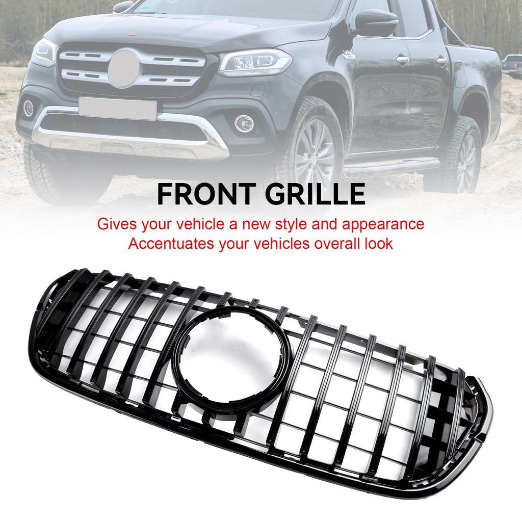 Schwarzer Frontstoßstangengrill Grill Passend für Mercedes Benz X-Klasse X470 2017-2019
