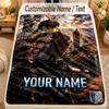 Flannel BlanketAttack on Titan Custom Name Text Personalized Soft Warm Throw Blanket Home Decor Gift