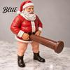 Unique Gag Gifts for Colleagues Funny Santa Claus Toilet Paper Holder Resin Bathroom Tissue Organizer Christmas Accessories