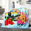 Bing Bunny Sula Rainbow Sun Clouds Cartoon Print Blanket Personalized Name Soft Lightweight Versatile Suitable For Sofa Bed Picnic Office Car Travel