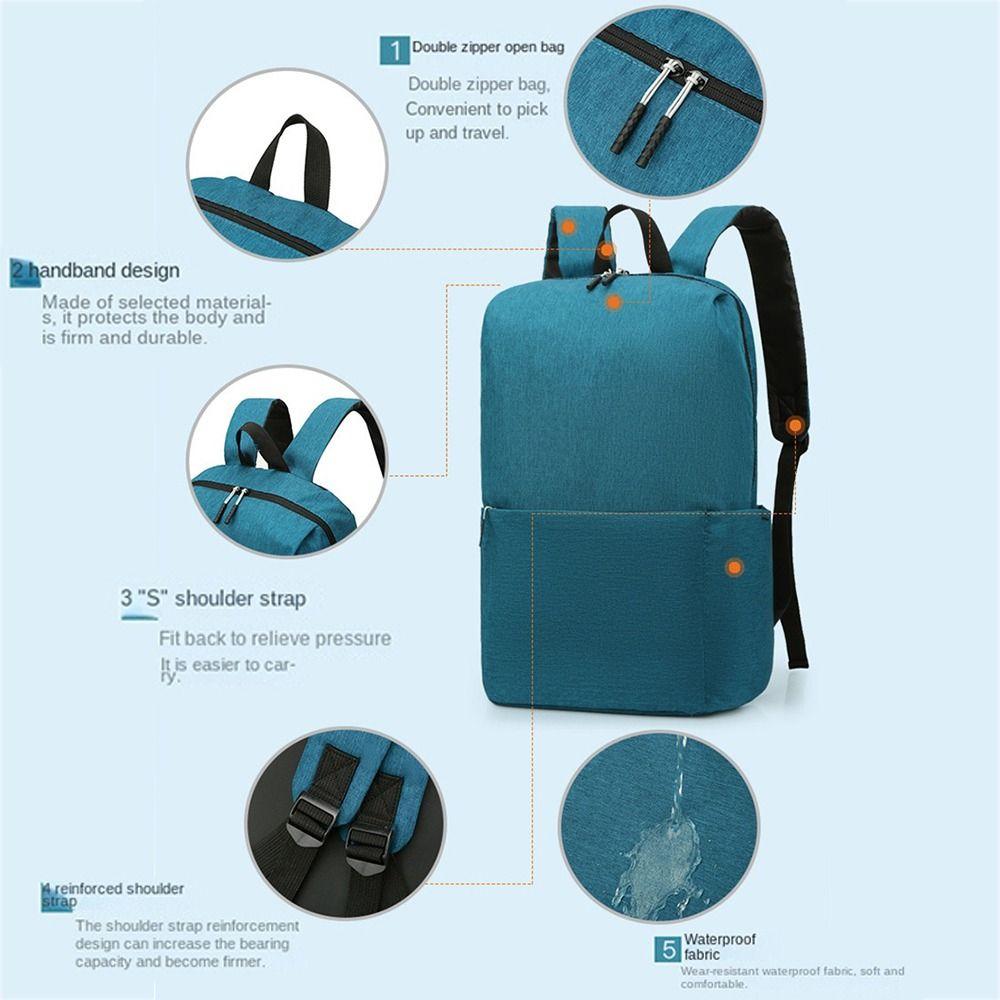 Handbag Canvas Students School Bags Solid Color Backpack Girls Shoulder Bags Women Laptop Backpacks