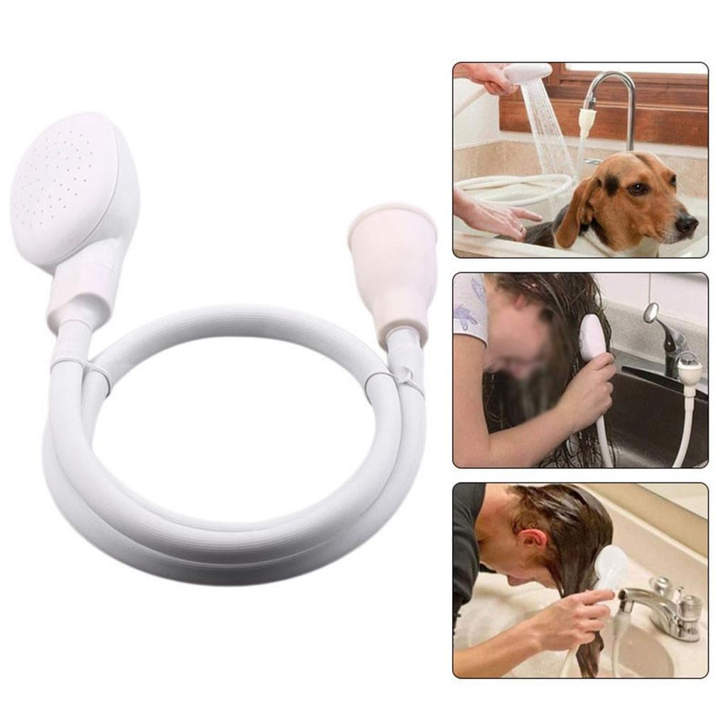 Push On Shower Hose and Head for People and Pets In Bath and Basin Taps