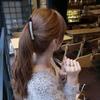 Korean Style Bowknot Hair Clip Ponytail Holder Vertical Clip Cute Rhinestone Banana Clip  Women