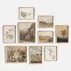 TheCanvas Vintage Wall Art Prints Set of 9, Eclectic Nature Wall Art for Living Room, French Country Landscape Painting, Gallery Wall Decor for