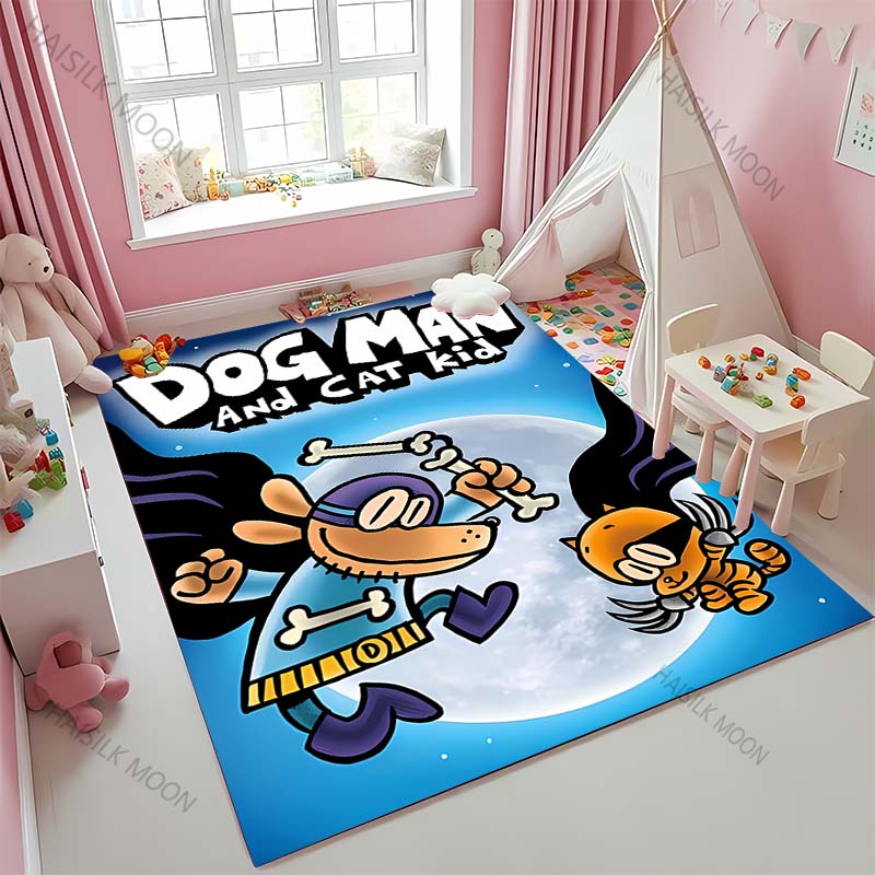 Cartoon D-D0g M-Man Baby Creeping Mat Rug for Kid Play Mat Children Room Decor Area Floor Mat Anti-skid Carpet for Bedroom Gift