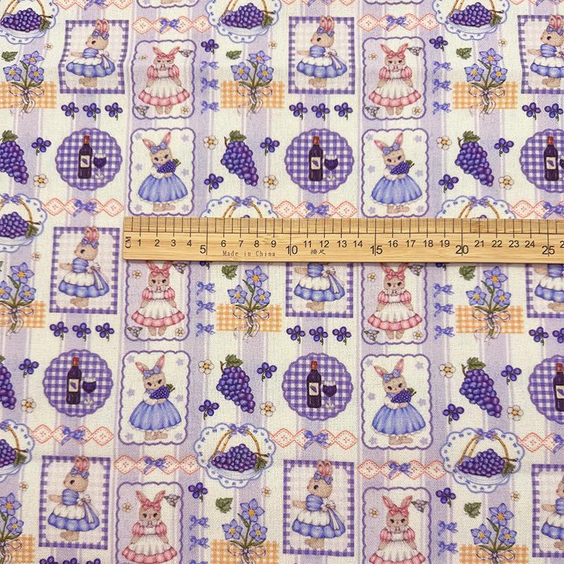0.5m/1m/2m Encrypt Cotton Linen Patchwork Plaid Printed Fabric for Decorative Cloth Sofa Cover Handmade DIY Sewing Fabrics