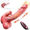 Realistic Thrusting Dildo Licking Vibrator 5 In 1 Sex Toys Dildos with 9 Vibrating 9 Thrusting Heating & Tongue Licking Modes for G Spot