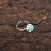 Amazonite Gemstone Sterling Silver Boho Stackable Heart Chakra Sisters Gift Ring RR-43-32
