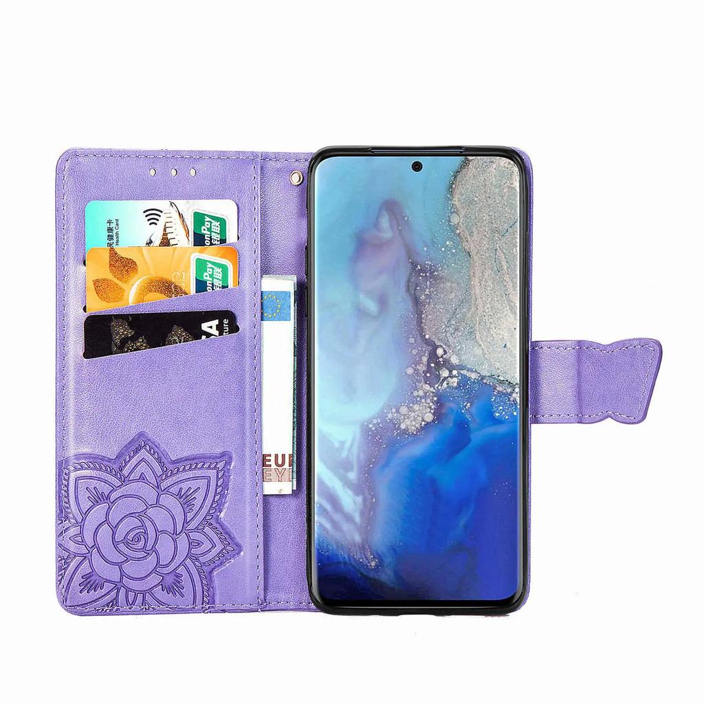 Bling Butterfly Leather Flip Cover For Samsung Galaxy S25 Ultra S24 Plus S23 FE A55 A35 A36 A56 A26 A06 A16 Wallet Glitter Case
