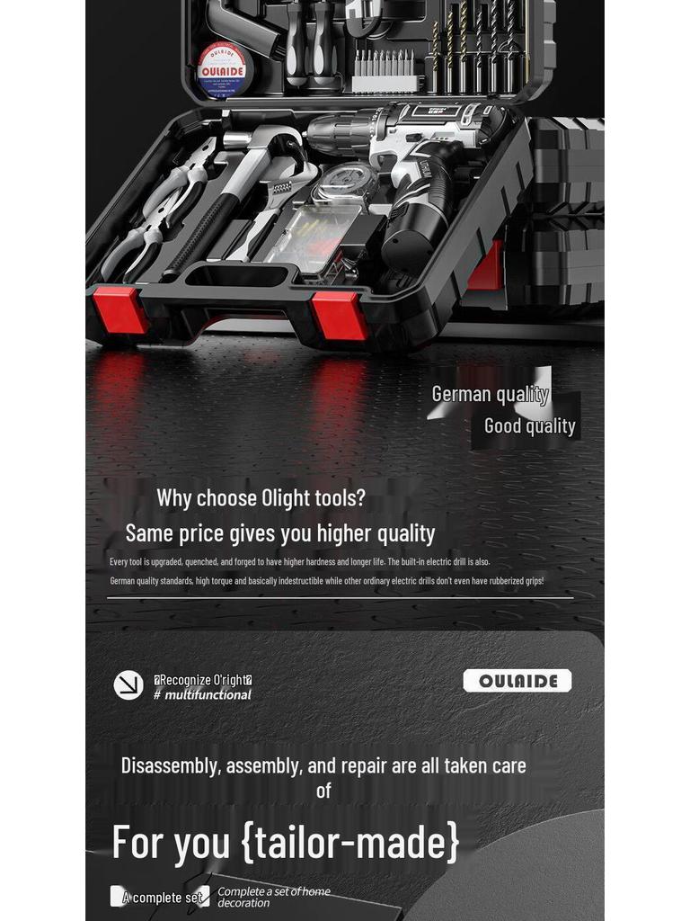 Cordless Lithium Electric Drill and Screwdriver Tool Set