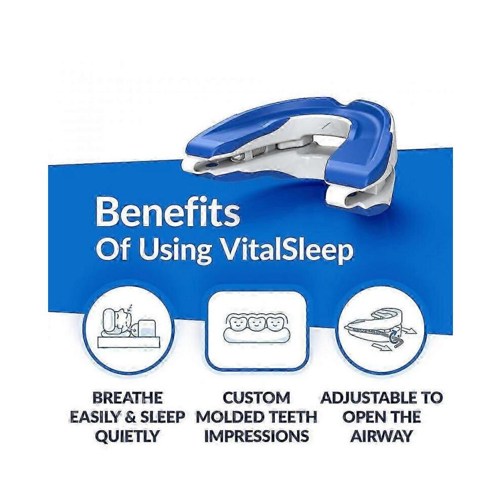 Anti-snoring Mouthpiece, Adjustable Jaw Positioning, Custom Teeth Impressions, Usa Made & Fda Cleared Snore Solution Mouth Guard