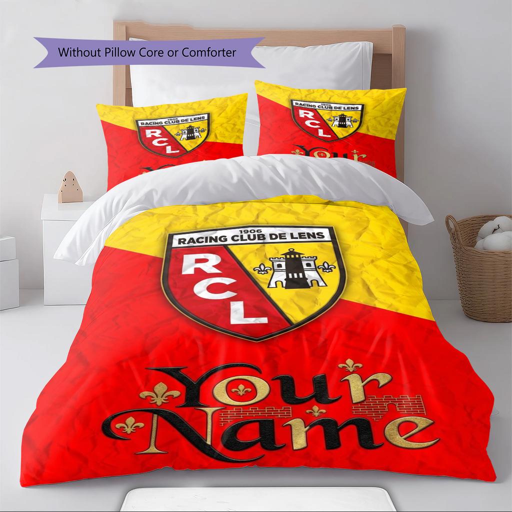 Name Custom RC Lens Pattern Bedding Set Quilt Cover Pillowcase Home Decor Gift (1 * Duvet Cover + 2 * Pillowcase, Without Core)