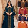 Women's V-neck Chiffon Evening Gown - Middle Eastern & Turkish Style