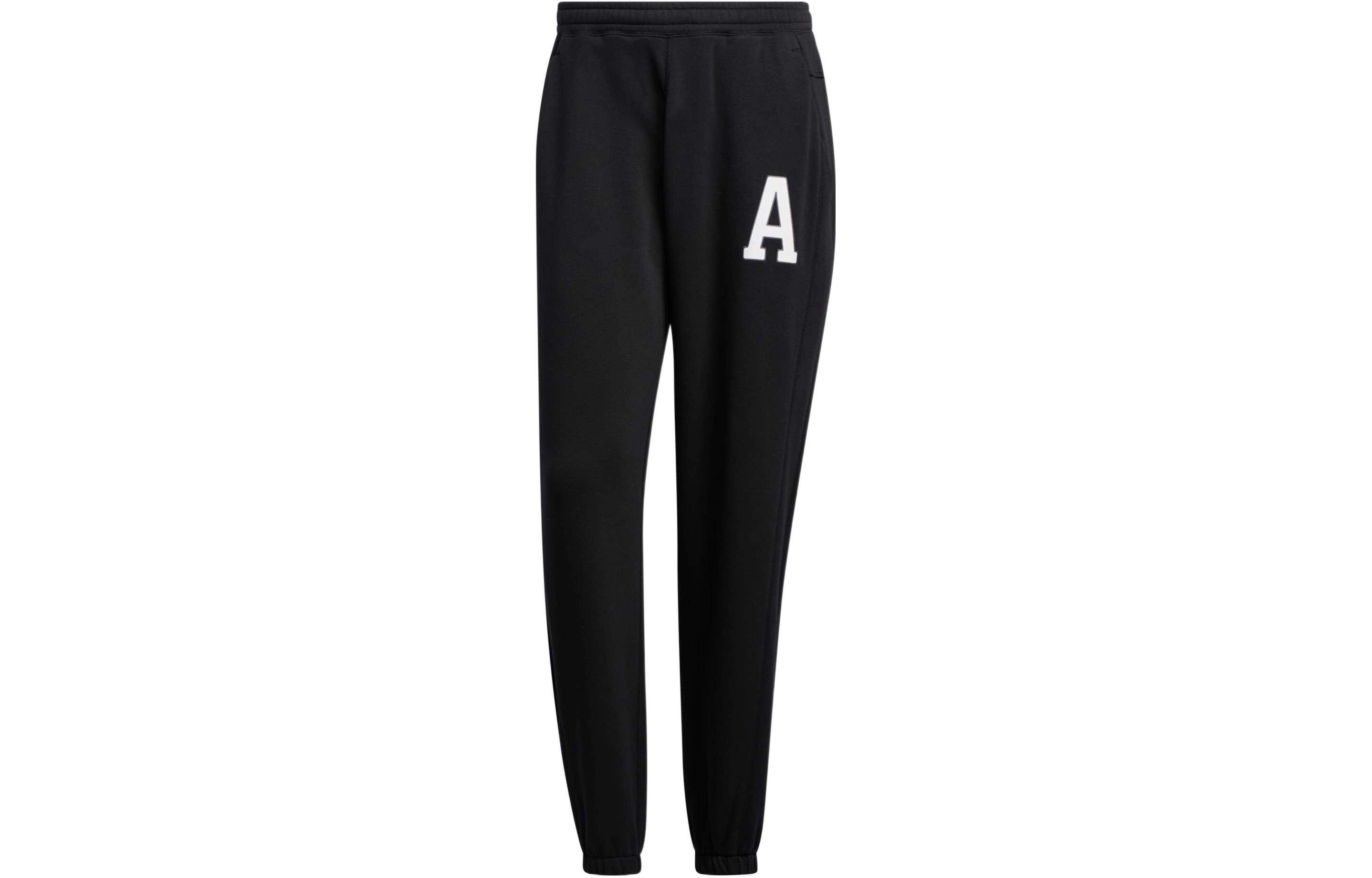 Adidas Knitted Sweatpants Men s Black Moderate Cuffed Pants Black|M