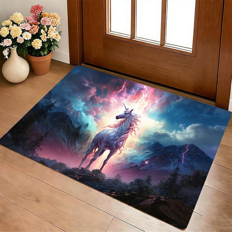 Unicorn Sky Living Room Nonslip Area Rug Soft Carpet For Bedroom Game Playroom Sofa Office Home Decor Doormat Christmas Gift C929689