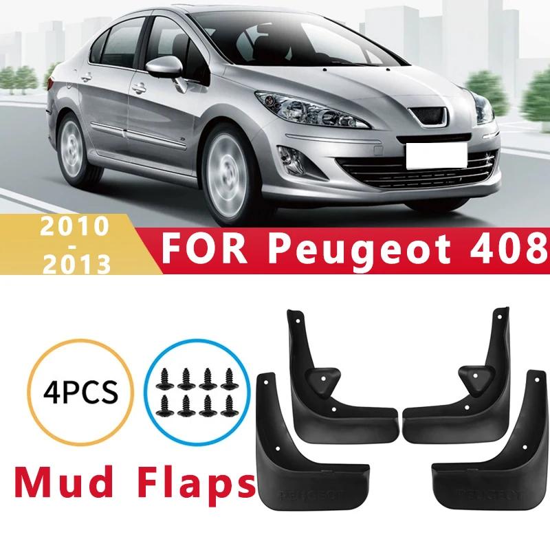 Mud Flaps Fit for Peugeot 408 2010-2013 2011 2012 Mudguards Tire Fenders Splash Proof Accessories Wheel Guards 4ps 408 2010-2013