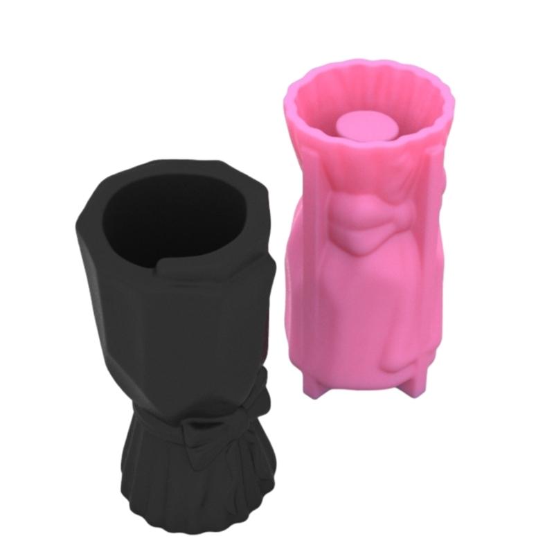 Formy na květináče na vázy Bowknot Tvar na vázy Cementové formy Silikonový materiál pro ruční výrobu květináčů pro šťavnaté rostliny