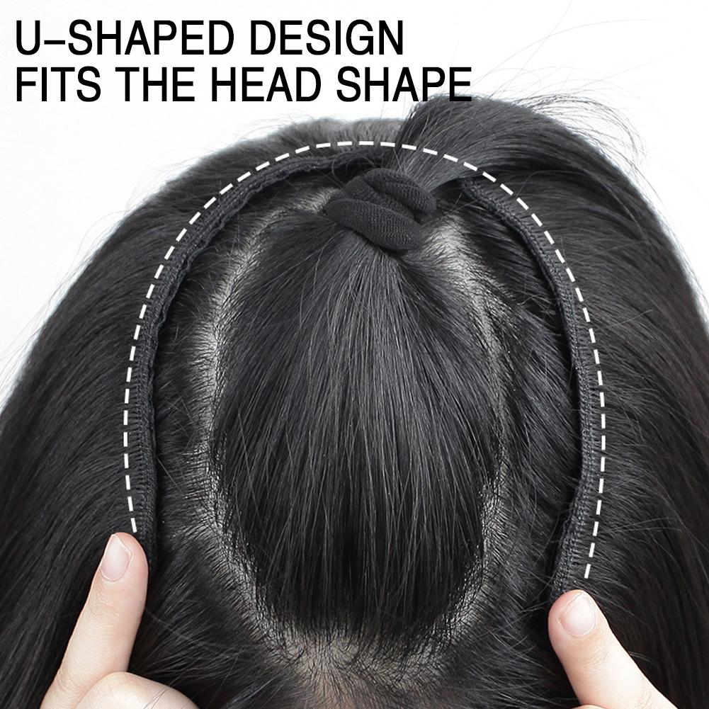 45/60cm Synthetic Curly Wig Piece U-Shape Natural Fluffy Large Wavy Curly Hair Wig With Clip Wedding Party Costume Wig Props