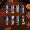 Creative Gifts for Book Lovers Faux Diamond Art Bookmark Kit, Halloween Marker DIY Decorative Page Markers with Tassels Animal Bird Crafting