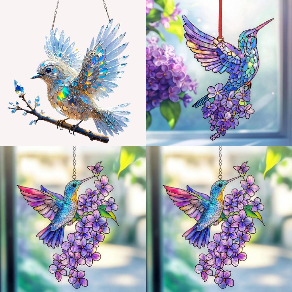 Niedliche Vogel Acryl Wanddekoration für Wohnzimmer und Garten Festliche Deko Geschenk
