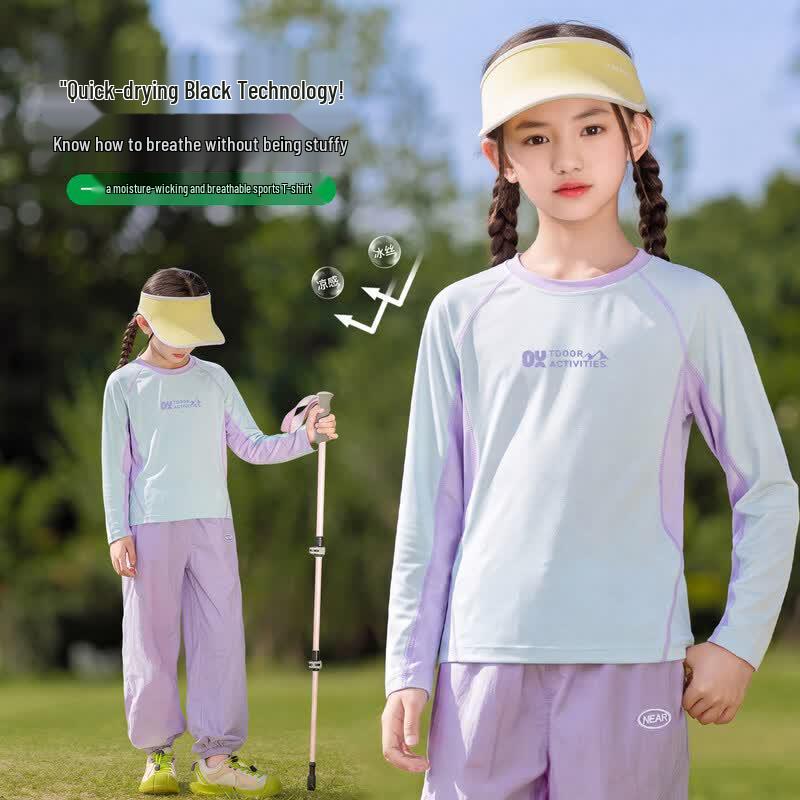 Moonkids Kids' Quick-Dry Long Sleeve Outdoor Sports Wear