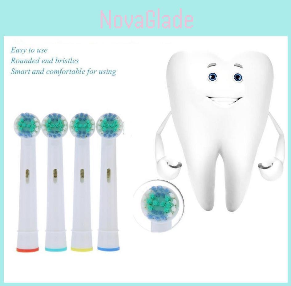 4pcs/pack Replacement Electric Toothbrush Heads For Braun Round Head