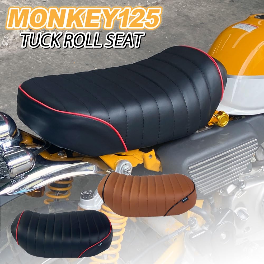Mr Quick Tack Roll Seat for HONDA Monkey 125 Black/Red