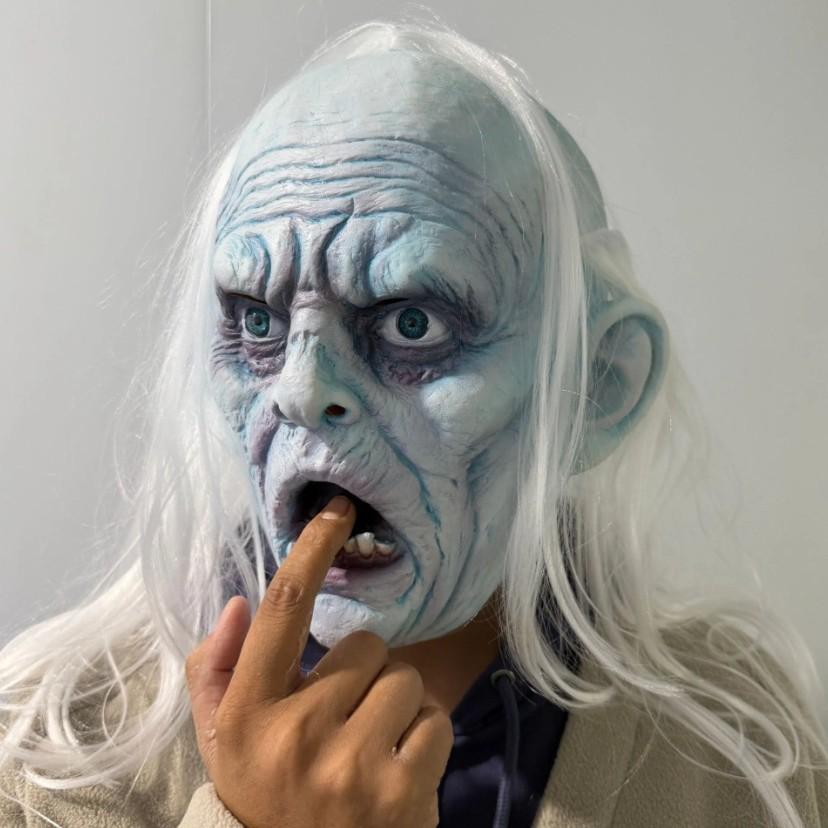 Horror Male Ghost Latex Mask Halloween Festival Party Shopping Mall Event Live Broadcast Funny Headgear