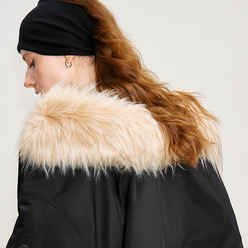 Chuyu Women's Plush Lapel Puffer Jacket