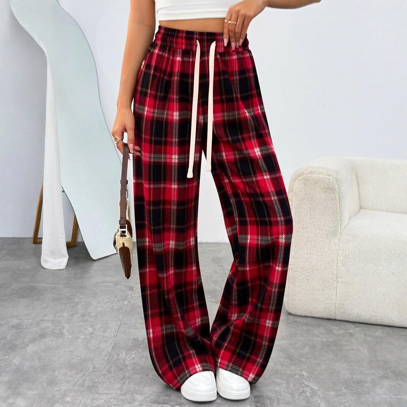 

Women s Straight Pants Fashion Casual Pants Nine Point Harlan Pants M червоний