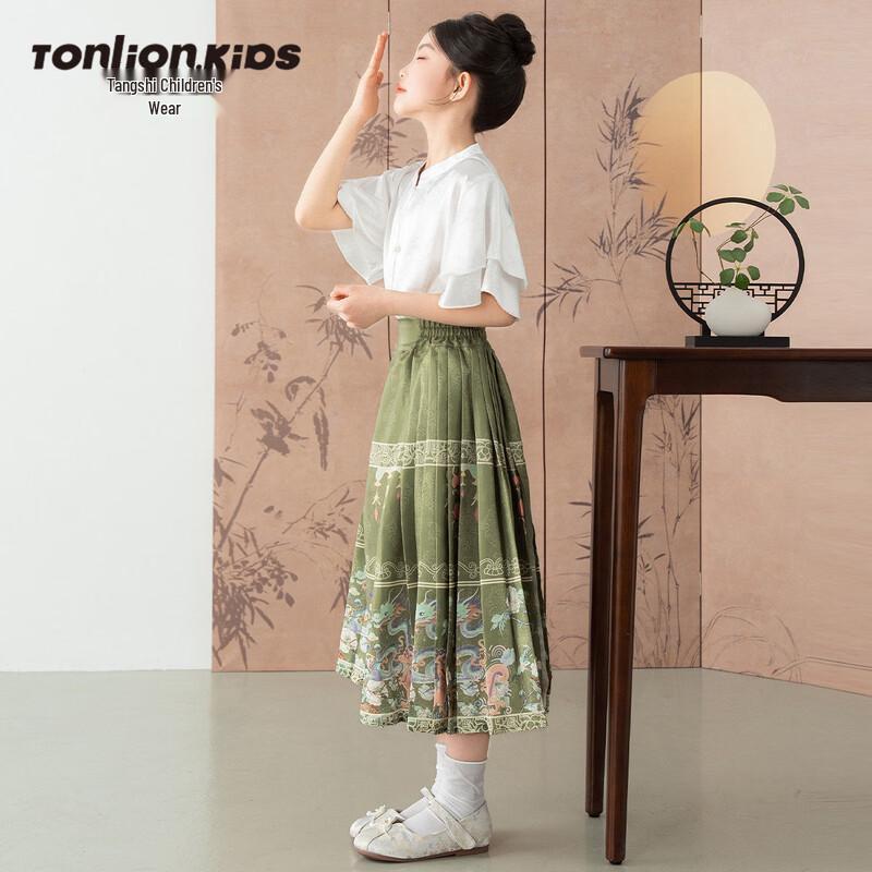 Girls  New Chinese Style Summer Two-Piece Set 120