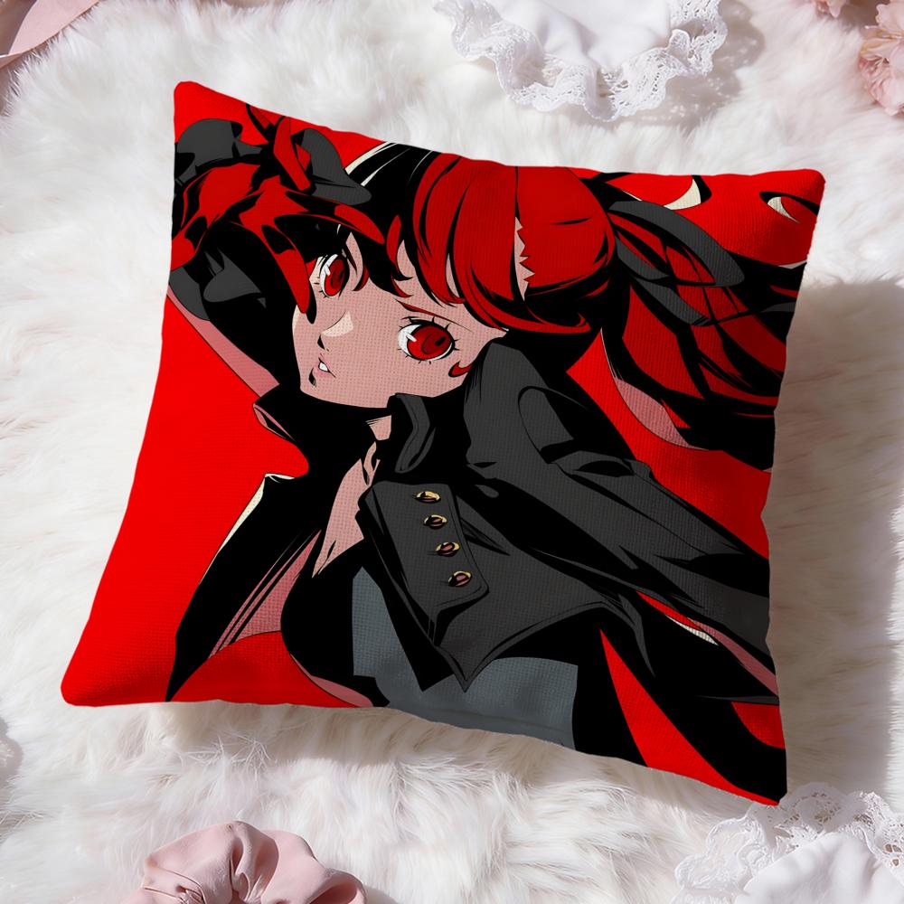 Game p-Persona 5 Cushion Cover Premium Comfort Reversible Pillow Cove -Two In One Design for Any Room & Car Interior