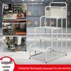 Industrial Mobile Warehouse Ladder with Wheels - Integrated Step Platform for Stocking and Shelf Access