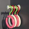 4pcs Dopamine Style Rotating No Drill Wall Hooks, Vibrant Colorful Durable Plastic Multi Purpose Hangers for Scarves, Hats, Bags, Keys,Stylish Home