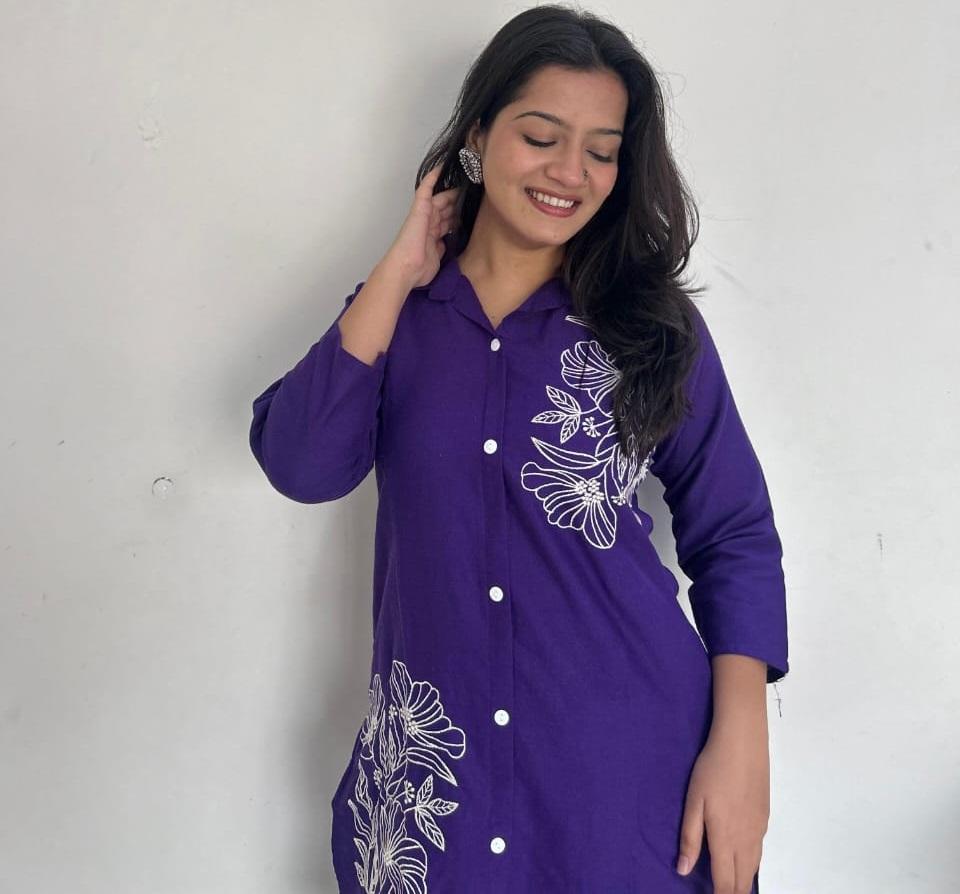 Indian Designer Kurta Pant Cord Set Women Bollywood Top Tunic Cotton Kurti Pure Dress