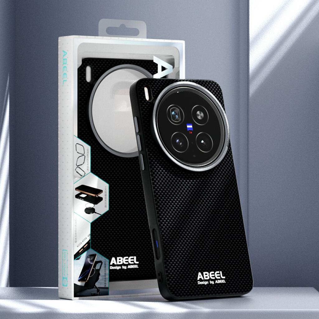 ABEEL Magnetische Hülle für vivo X200 Ultra 5G mit Aufdruck PC TPU Aluminiumlegierung Leder Handyhülle