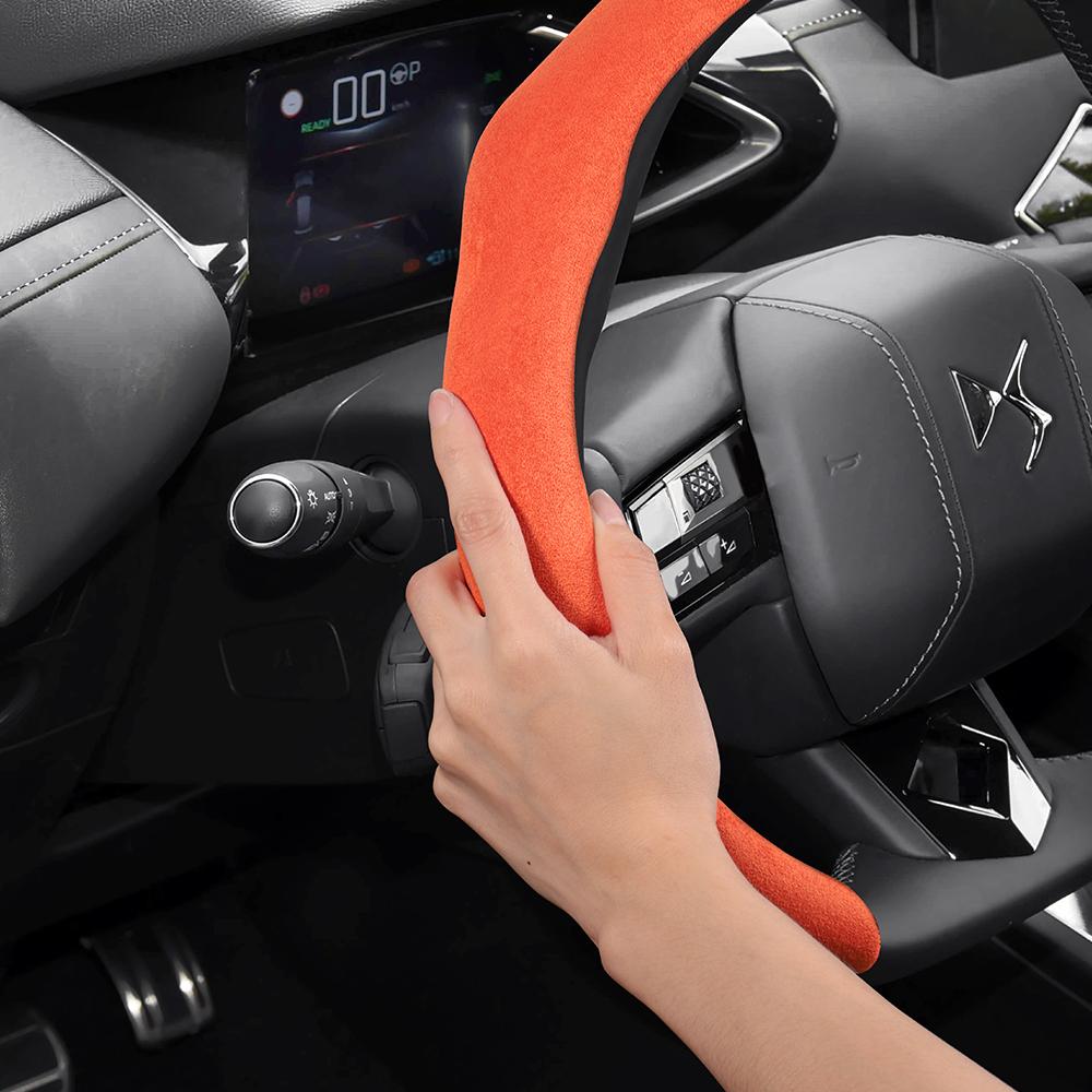 Suitable for DS Premium Suede Sleeved Steering Wheel Cover Non-slip and Durable DS 7 3 4 9 5 4S 5LS Crossback E-Tense 250 130 Performance Line Rivoli