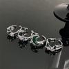 Niche Design Sweet High-End Moon Opening Ring Green Cool Irregular Butterfly Rose Ring