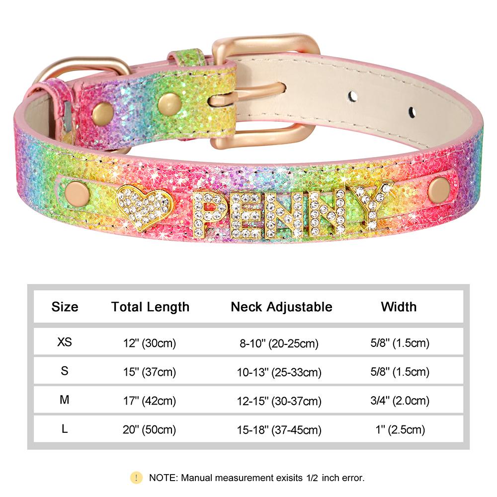 Personlig Små Hunder Chihuahua Halsbånd Bling Rhinestone Hundehalsbånd Gratis Egendefinert Kjæledyr Hunder Katter Navneanheng Kjæledyrtilbehør