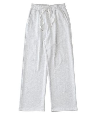 PAPERBOY Pintuck Wide Sweatpants - White Melange