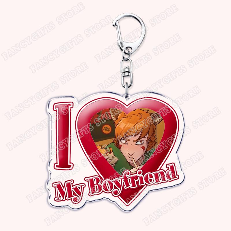 Portachiavi Carino I Love My Boyfriend Chibi per Accessori Law Pet Strade Lawrence Ren Hana Owo Portachiavi Gioielli Amici Fan Regali