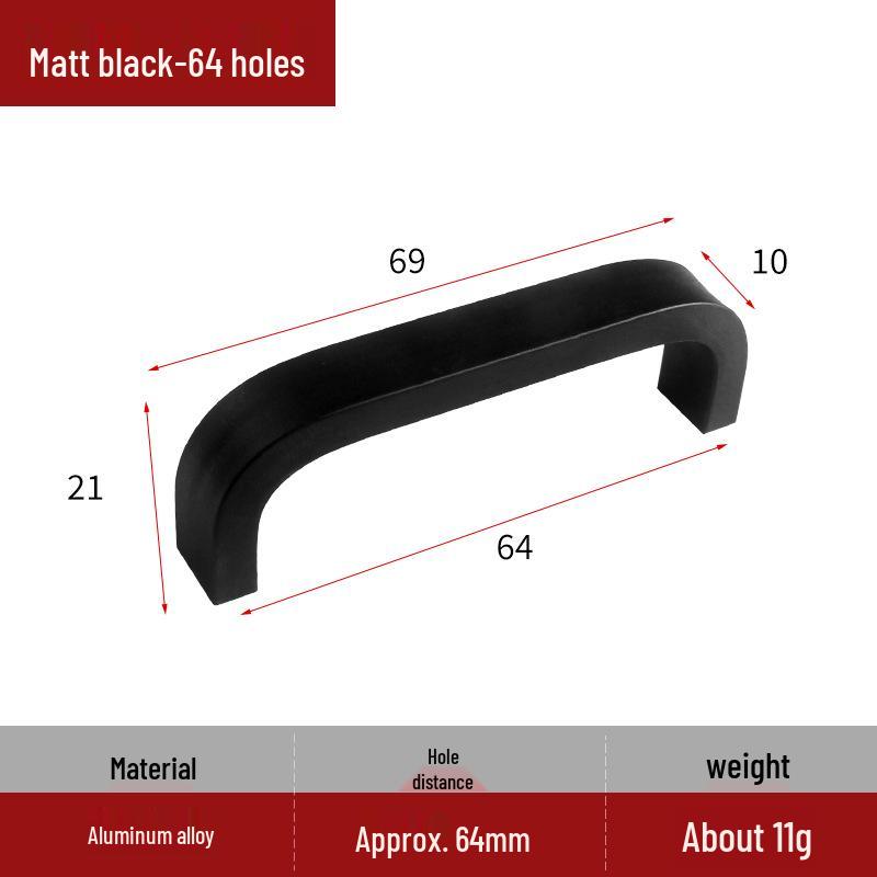 

Утолщенная ручка для двери шкафа и тумбы из алюминиевого сплава