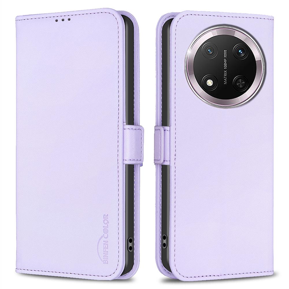 

BINFEN COLOR BF31 For Honor Magic7 Lite 5G/X9c 5G/X60 Pro 5G Case PU Leather Flip Folio Phone Wallet Cover Purple