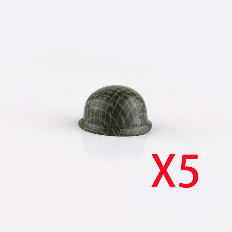 Military Building Blocks Accessories Figure Soldier Helmet Toy USSR USA UK Japanese Hat Mini Brick Hood Mask Flamethrower