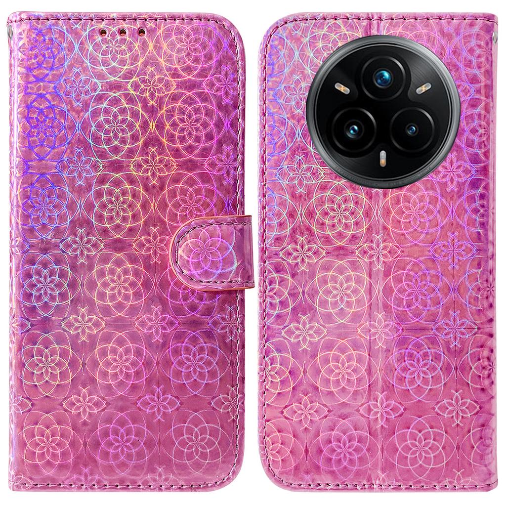 For Realme 14 Pro+ 5G Stand Case Dazzling Flower Leather Phone Cover