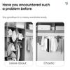 4Pcs Coat Hanger Wardrobe Organizer 360-Degree Rotation Strong Load-bearing 5 Slots Design Space-Saving Closet Organizer