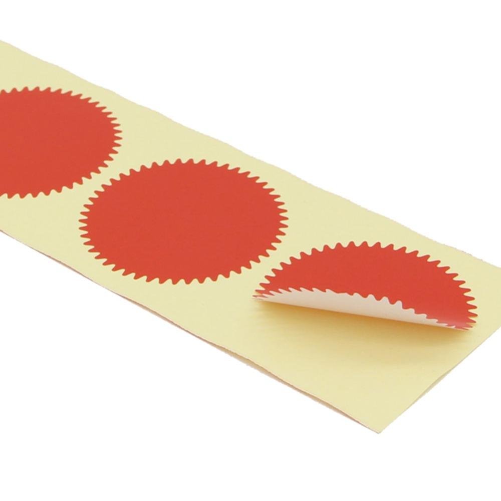100pcs Serrated Edge Cut Serrated Edge Embosser Stickers  For Awards
