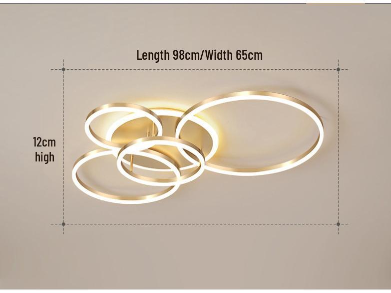 Nordic Modern LED Ceiling Lamp - Creative Round Design for Living Room, Study, Bedroom